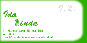 ida minda business card